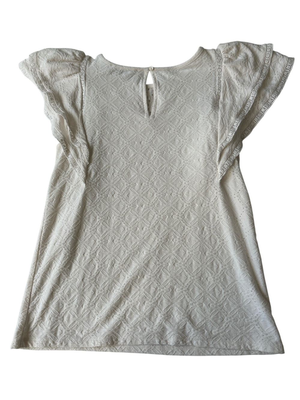 Loft Boho Eyelet Flutter Sleeve top - Picture 8 of 9